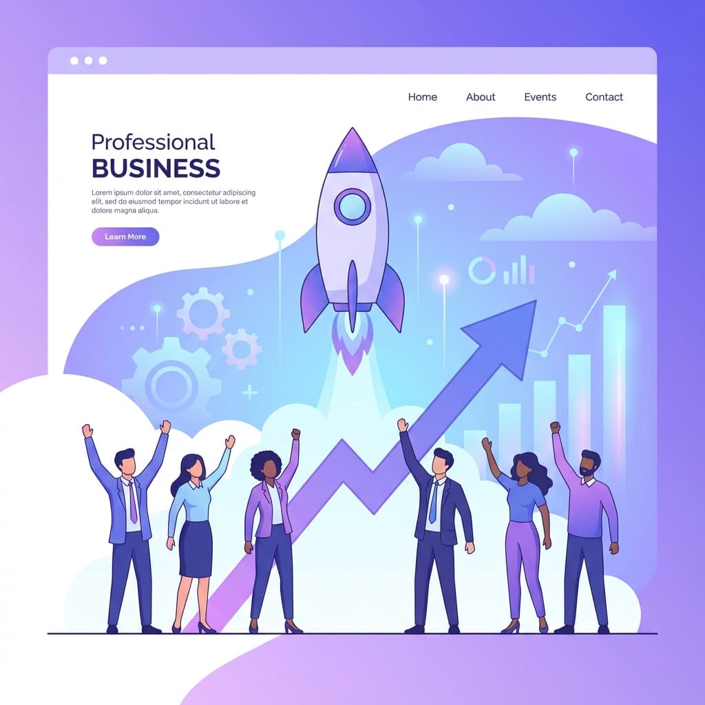 Business growth and success illustration