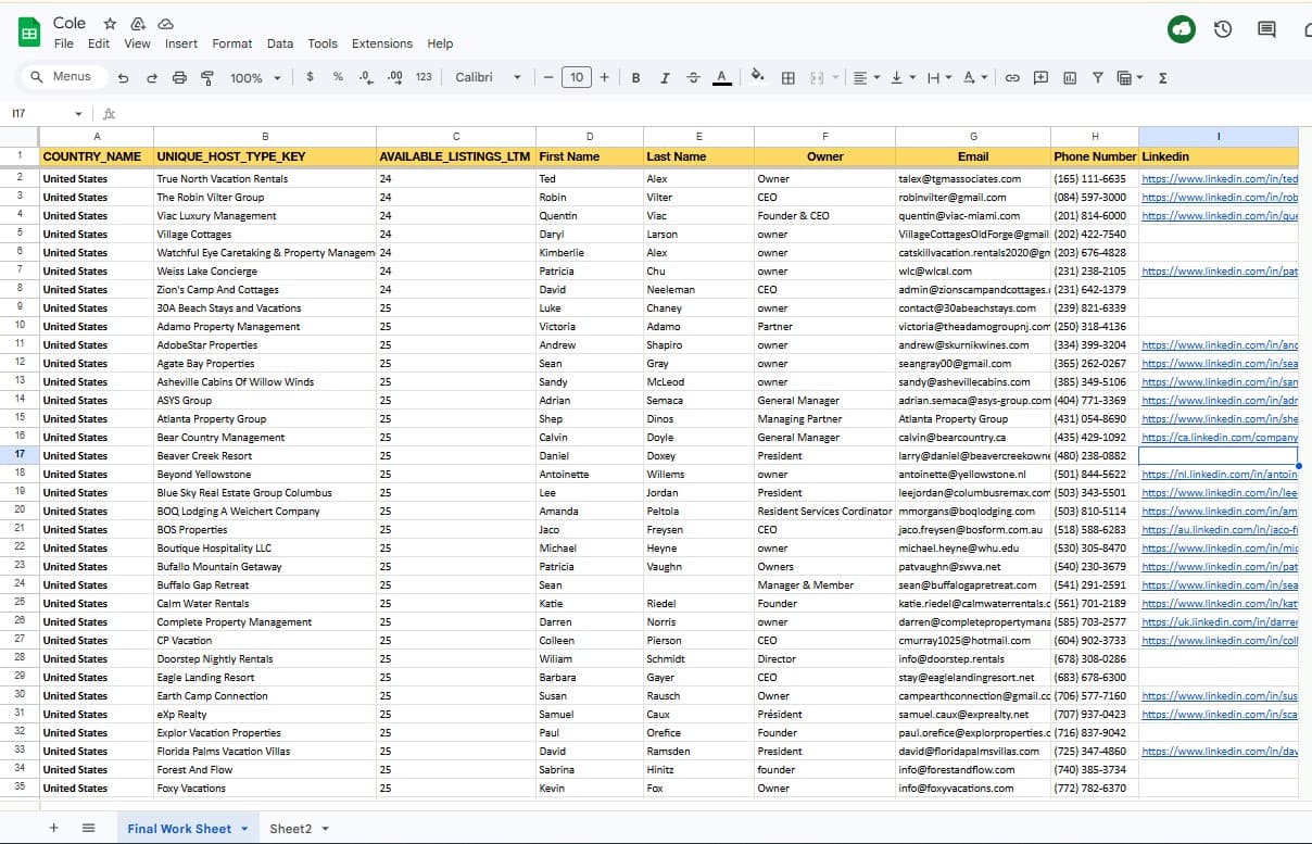 Small Business Owner Lead Generation & Data Collection
